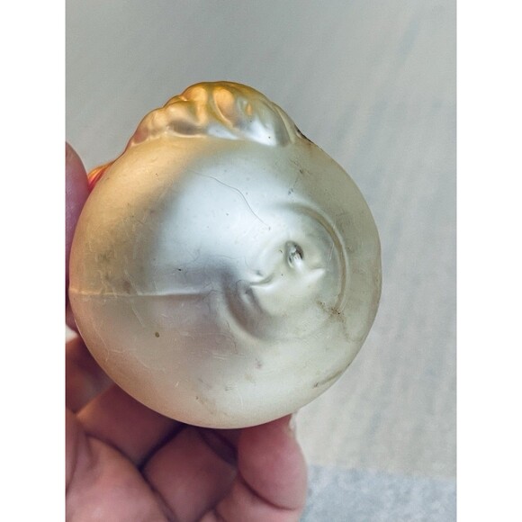 Vintage German Blown Glass Pink Parrot Bird on Ball Ornament ~5.5" - Picture 7 of 10